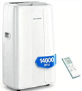 14000 BTU Portable Air Conditioner with Cooling, Dehumidifier, Fan & Sleep Mode, Auto-Swing, Remote Control, 24H Timer, Exhaust Hose, Energy Class A