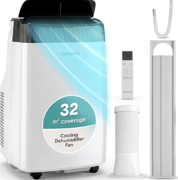 7000 BTU Portable Air Conditioner with Cooling, Dehumidifier & Fan Mode, Self-Evaporation System, Window Kit Included, Energy Class A