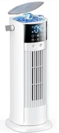 Portable Air Cooler with Large Water Tank, Dual Mist Function, 4 Adjustable Speeds, 90° Oscillation, Remote Control, for Bedroom & Home Office